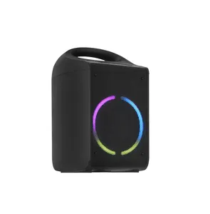 T TWS 6.5 Inches LED RGB Color Hi Fi Sound Wireless Stereo Portable Blue-tooth Speaker Bass Loud Portable Speaker