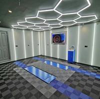 Vente Usine Lumière LED Grille Hexagonale Nid d'Abeille, Plafonnier LED Hexagonal Moderne pour Garage et Atelier de Detailing Automobile