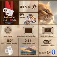 Magcubic HY300 GTV con Dongle Smart TV Android 14 Mini Proyector 400ANSI Nativo 720P con Wifi Portátil para Cine en Exteriores