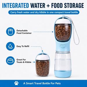<span class=keywords><strong>Gourde</strong></span> pour <span class=keywords><strong>chien</strong></span> 3-en-1 tendance 2026 – Bouteille d'eau portable et écologique en plastique pour animaux de compagnie - Product Image 3