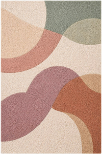 Solstice - Hand-Tufted Abstract Colour <b>Block</b> Rug | Earthy Multicolour | Wool Blend | Custom Sizes Available - Product Image 2