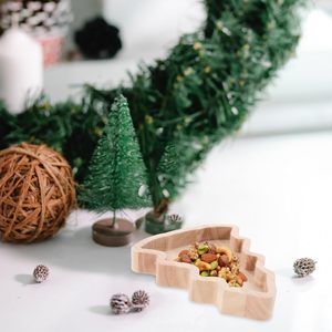 Wooden <b>Christmas</b> <b>tree</b>-shaped tray for restaurant snacks and desserts, <b>Christmas</b> party <b>table</b> decoration display tray - Product Image 3
