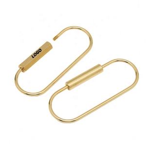 Porte-clés en laiton durable avec fermoir à vis, design personnalisé pour hommes et femmes, style simple, porte-clés de voiture - Product Image 1