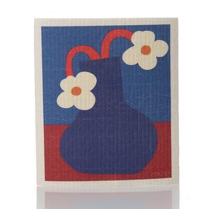 Paño de esponja de celulosa absorbente reutilizable de impresión personalizada paño de cocina sueco paños de limpieza - Product Image 6