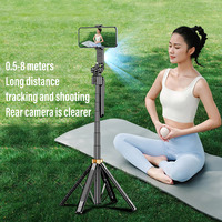 Trépieds à selfie CL11P 1,8 mètre Suivi humanoïde Rotation à 360° Télécommande Caméra portable PTZ Bâton à selfie