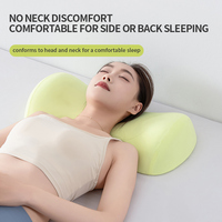 Coussin ergonomique en mousse à mémoire de forme pour soulager les douleurs lombaires, coussin de soutien lombaire pour les dormeurs sur le côté et sur le dos, avec housse amovible tricotée, portable