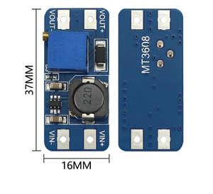 MT3608 DC-DC เพิ่มโมดูลด้วยบอร์ดบูสต์2A แรงดันไฟฟ้าขาเข้า: 2 - 24V. แรงดันขาออก: 5/9/12/-28V ปรับได้ - Product Image 1