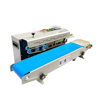 Machine de thermoscellage d'emballage alimentaire avec compteur et imprimante Continue Band Sealer Plastic Film Bag Sealer