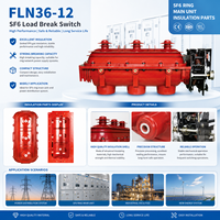 Interruptor de Corte de Carga SF6 FLN36-12 12KV 630A, 3 Posiciones, Aislamiento Epoxi, LBS CN ZHE para Unidad Principal de Anillo (RMU)