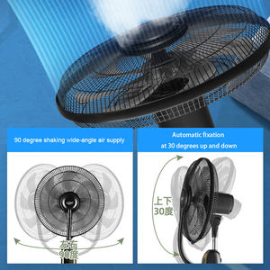 Hot bán 16 inch làm mát Mist quạt năng lượng mặt trời với điều khiển từ xa phun nước đứng người hâm mộ - Product Image 3