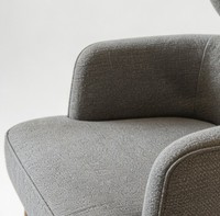 Fauteuil de salon moderne, durable, écologique, en tissu imperméable, avec dossier en forme d'aile