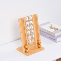Organisateur de rangement portable pliable en bambou pour dosettes et capsules de café, dernier modèle