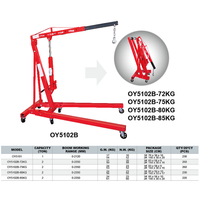 Grue d'atelier compacte pliable de 2 tonnes, palan hydraulique pour moteur, outil de levage pour le retrait de moteur de voiture, gain de place