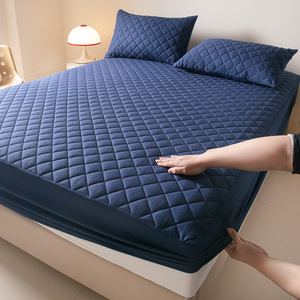 Tùy chỉnh bán buôn mềm không thấm nước Đồng bằng đa màu sắc chống bụi tất cả các mùa hộ gia đình Khăn trải giường Giường Bao gồm có thể giặt nệm - Product Image 4