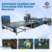 Router CNC para Trabajar Madera de Una Sola Cabeza 1530/2030/2040, Mesa de Trabajo de 1300x2500mm, Motor de Husillo de 9kW para Grabado 3D