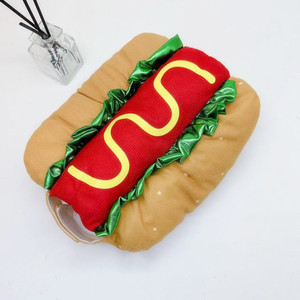 Costume de hot-dog pour chien, transformation en hamburger, vêtements d'hiver pour animaux de compagnie, tenue amusante et créative pour fête de Noël - Product Image 4