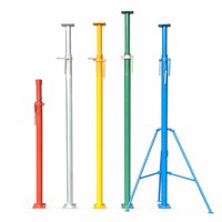 Étai en acier réglable, revêtement poudré multicolore, base trépied télescopique, pour étaiement Acrow et construction de dalles, exportation usine