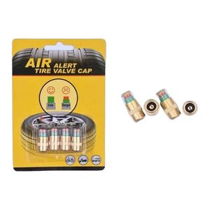 Lot de 4 capuchons de valve de pneu Grand Exhibition Air Alert avec avertisseur de pression pour voiture, camion, vélo - Product Image 1