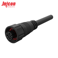 Conector Impermeable de Nylon de 3 Pines IP67 M19 20A con Bloqueo a Presión y Cable Moldeado para Iluminación LED Aeroespacial y Baterías de Bicicletas Eléctricas