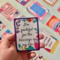 Tarjeta de Afirmaciones Positivas Personalizada, Tarjeta con Citas Inspiradoras para la Salud Mental y la Mindfulness