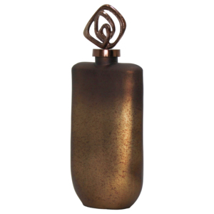 Vaso in Vetro Scultoreo con Coperchio, Decorazione per la Casa, Vaso Decorativo a Forma di Bottiglia - Product Image 3