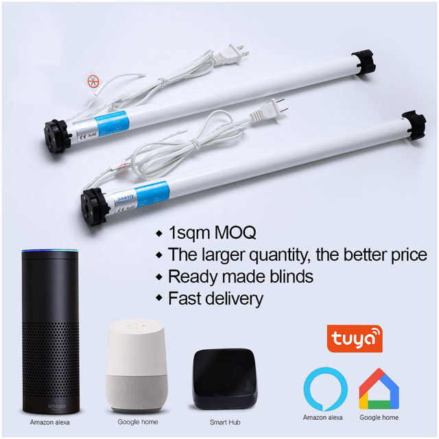 Modern Design Ready-Made Electronic Motorized Roller Blind Kit Blackout Eco-Friendly High Quality Wifi Voice Control Aluminum