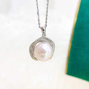 จี้เงินแท้ S925 สำหรับใส่ลูกปัดทรงกลมขนาด 10-11 มม. อุปกรณ์ DIY สำหรับทำสร้อยคอ รุ่น 30794 - Product Image 2