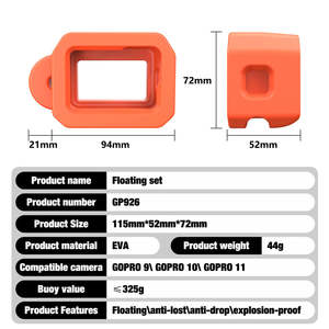 Funda Protectora Flotante Naranja Brillante de Alta Calidad para <span class=keywords><strong>GoPro</strong></span> Hero 13 12 <span class=keywords><strong>11</strong></span> 10 9 Black, Accesorios Duraderos para Cámara de Acción - Product Image 4