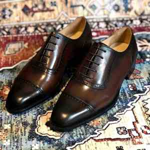 Suministro Directo de Fábrica HANMCE Zapatos Británicos para Hombre con Pátina, Brogue, Patchwork, Cordones, Punta Cuadrada, Transpirables, Antideslizantes y Ligeros - Product Image 2