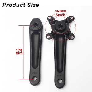 OEM/ODM BUCKLOS Pédalier de vélo VTT en aluminium 104BCD 8/9/10/11 vitesses, trou carré, ultraléger, bras de manivelle 170 mm, pièces de vélo - Product Image 3