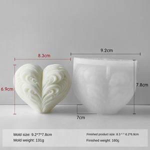 Fabricantes al por mayor amor forma aromaterapia vela molde de silicona DIY Día de San Valentín aromaterapia hecha a mano con regalos - Product Image 4