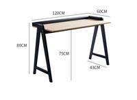 Conception minimaliste moderne nordique ordinateur noir Station de travail Table d'étude étudiant bureau d'écriture