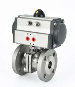 Q641F-16P Duitse Standaard Din Hoog Platform 304 Roestvrijstalen Pneumatische Flens O-Type Afsluitklep Explosieveilige Kogelklep - Product Image 3