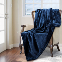 2022 100% Polyester polaire jeter couverture bonne qualité flanelle hiver lit couvertures solide Simple tissé Techniques en gros