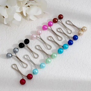 Écharpe en soie perlée croisée pour femmes Clip Turban Pin Broche Cou pour les décorations de fête - Product Image 3