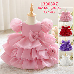 MQATZ Abito da Principessa Bianco con Applicazioni per Neonata Nuovo Costume per Primo Compleanno e Spettacolo con <span class=keywords><strong>Gonna</strong></span> Gonfia in <span class=keywords><strong>Tulle</strong></span> - Product Image 6