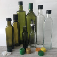 Bouteille d'huile d'olive inviolable avec bouchon en aluminium et verseur en plastique Bouchon à insérer en liège Type à vis