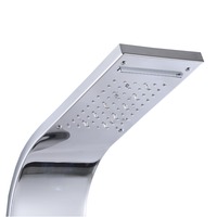 Panneau de douche en céramique à poignée unique à affichage numérique SUS304 Chrome LED avec matériau en acier inoxydable à jet doux transfrontalier