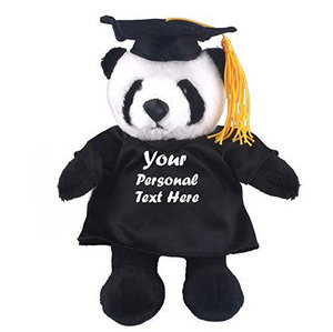 Peluche souvenir de saison de remise des diplômes CE EN71 CPC 25cm cochon agneau <span class=keywords><strong>Panda</strong></span> <span class=keywords><strong>docteur</strong></span> poupée robe de célibataire casquette avec logo vente en gros OEM ODM - Product Image 1