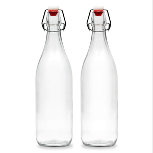 Botellas de cristal de 16 oz con tapa abatible para elaboración de cerveza, tapa abatible para té, licor de <span class=keywords><strong>Coquito</strong></span>, extracto de vainilla, Kombucha Kefir - Product Image 2