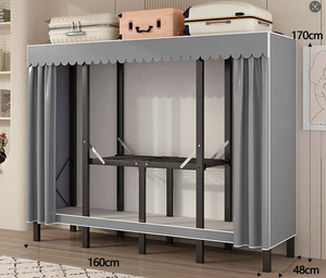 ตู้เสื้อผ้าพับได้คุณภาพสูง ปี 2025 ความจุขนาดใหญ่ แบบมีซิป พกพาสะดวก 2 ประตู สำหรับห้องนอน ตู้เก็บเสื้อผ้า - Product Image 3