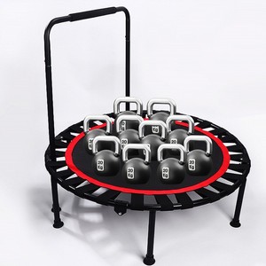 Trampolín redondo Gimnasio Fitness Interior Exterior Plegable Ejercicio Trampolín con mango en L 40 pulgadas - Product Image 5