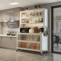 Bufet Stainless Steel, furnitur ruang tamu meja papan samping putih papan samping mewah