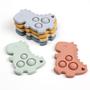 Sûr sans BPA Silicone Fidget Toy POP Dinosaure <span class=keywords><strong>Champignon</strong></span> et Éléphant Bébé <span class=keywords><strong>Dentition</strong></span> Bâton Doux Sensoriel 0-24 Mois Soulagement De <span class=keywords><strong>Dentition</strong></span> - Product Image 5