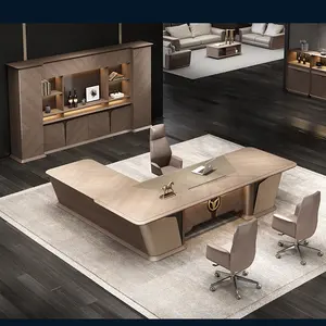 Kunden spezifisches Design Büro Schreibtisch, Büro-Möbel, Luxus, Modern, Organizer, Holz, L-Form, neu, große Größe, 2,4 m