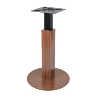 Pied de table moderne en métal et fer, couleur grain de bois, pour restaurant commercial, café, hôtel