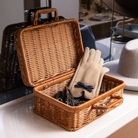 1 pièce en gros Panier cadeau décoratif en rotin PP tressé pour Noël, nouveau-né, garniture tissée pour panier en vrac