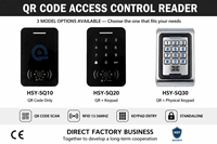 Lecteur de code QR dynamique certifié CE, lecteur RFID autonome, lecteur de carte intelligente IC 13,56 MHz, système de contrôle d'accès aux portes, sécurité