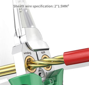 คีมตัดสายไฟอเนกประสงค์ 8 in 1 พร้อมเครื่องมือเข้าหัวสายไฟ และปากกาทดสอบไฟฟ้า - Product Image 4