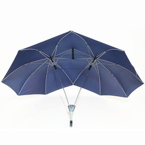 Customizable Double Canopy Straight <b>Umbrella</b> Business Gifts Wedding Modern Hands-Free Windproof Lover Logo Printing Metal - Product Image 1